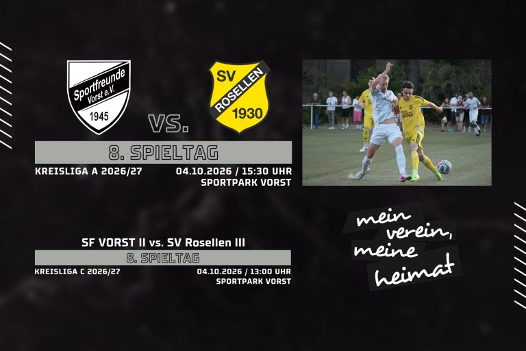 Doppel-Heimspieltag – „Erste“ & „Zwote“ gegen SV Rosellen I & III